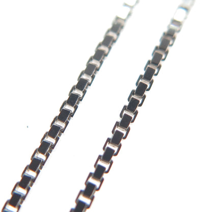 925 Sterling Silver Italy Round-Cut C Z Cross Box Chain Necklace 18"