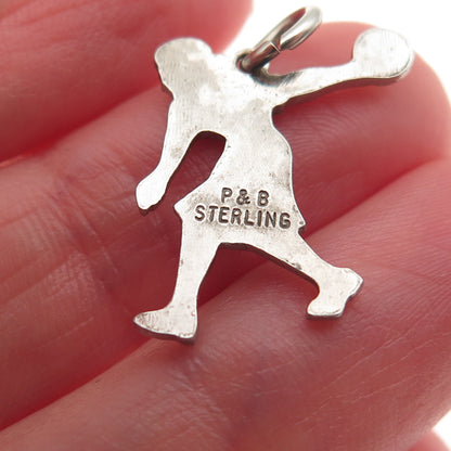 Paye & Baker 925 Sterling Silver Vintage Female Bowler Mini Charm Pendant