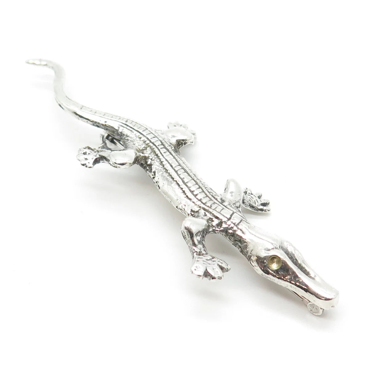 925 Sterling Silver Vintage Lizard Pin Brooch
