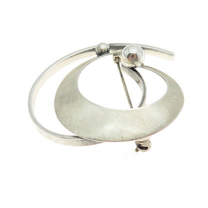 BEAU 925 Sterling Silver Vintage Modernist Pin Brooch