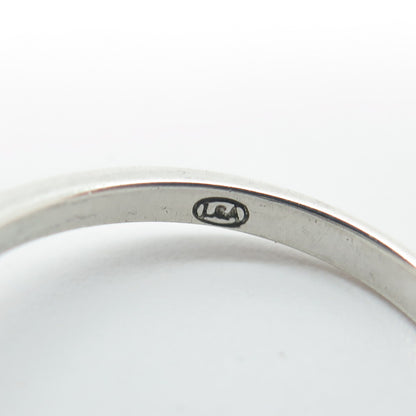 LAUREN G. ADAMS 925 Sterling Silver Vintage C Z Engagement Ring Size 8
