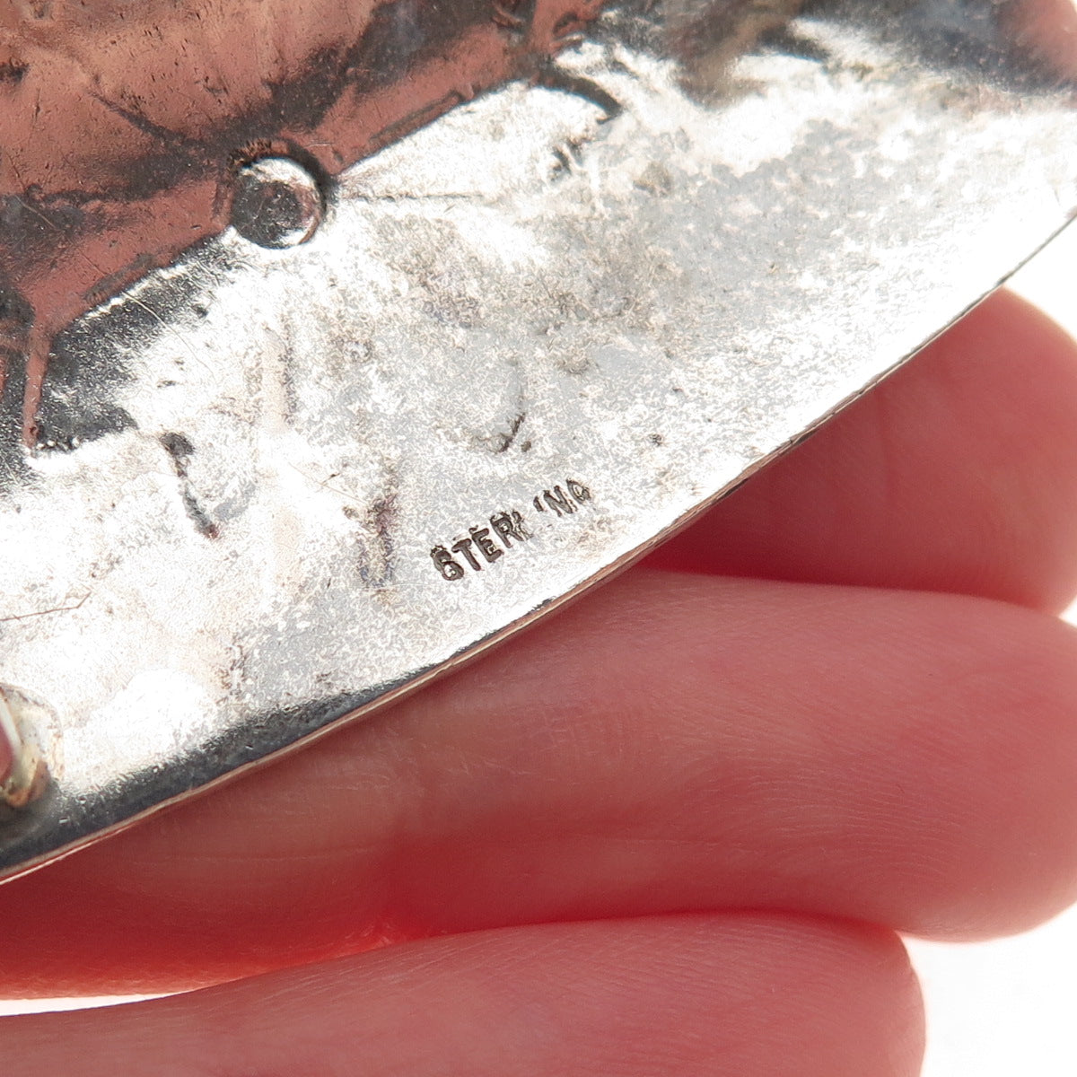 Larson & Bertha Blackgoat Navajo Old Pawn Sterling Silver Vintage Belt Buckle