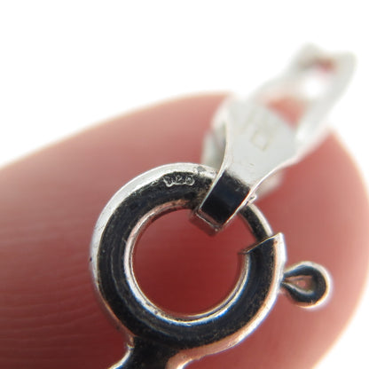 925 Sterling Silver Vintage Italy Figaro Link Bracelet 8"