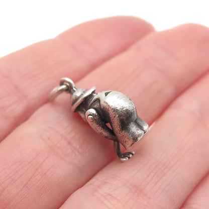 Maisels Indian 925 Sterling Silver Vintage Gold Miner Articulated Mini Pendant