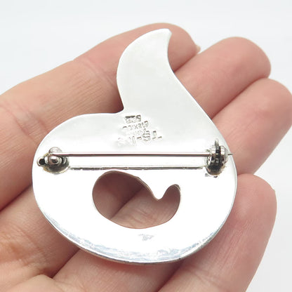 925 Sterling Silver Vintage Mexico Modernist Pin Brooch