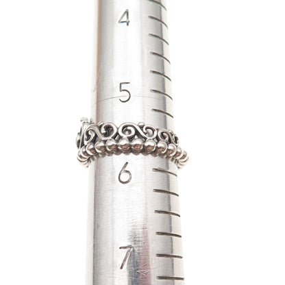 Pandora 925 Sterling Silver C Z My Princess Tiara Ring Size 5.75