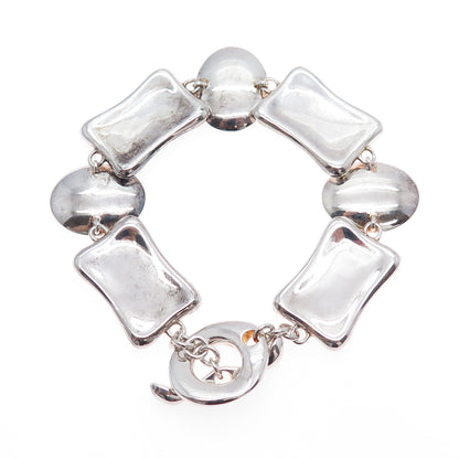 ROBERT LEE MORRIS 925 Sterling Silver Vintage Modernist Bracelet 6.5"
