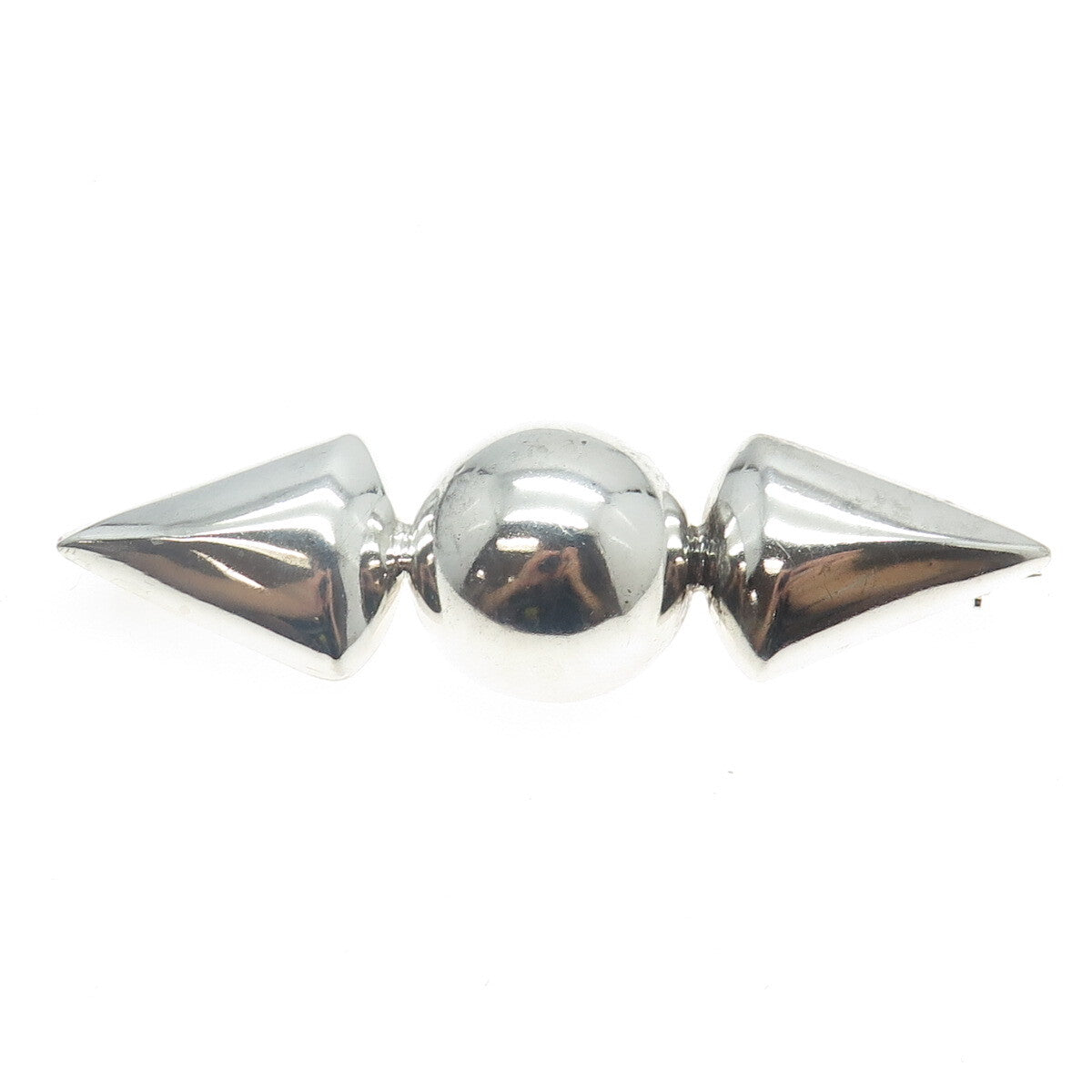 925 Sterling Silver Vintage Italy Modernist Geometric Pin Brooch