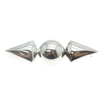 925 Sterling Silver Vintage Italy Modernist Geometric Pin Brooch