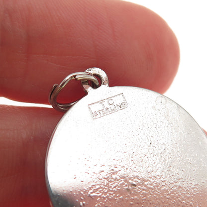 Town & Country 925 Sterling Silver Vintage Merry Christmas Tree Charm Pendant