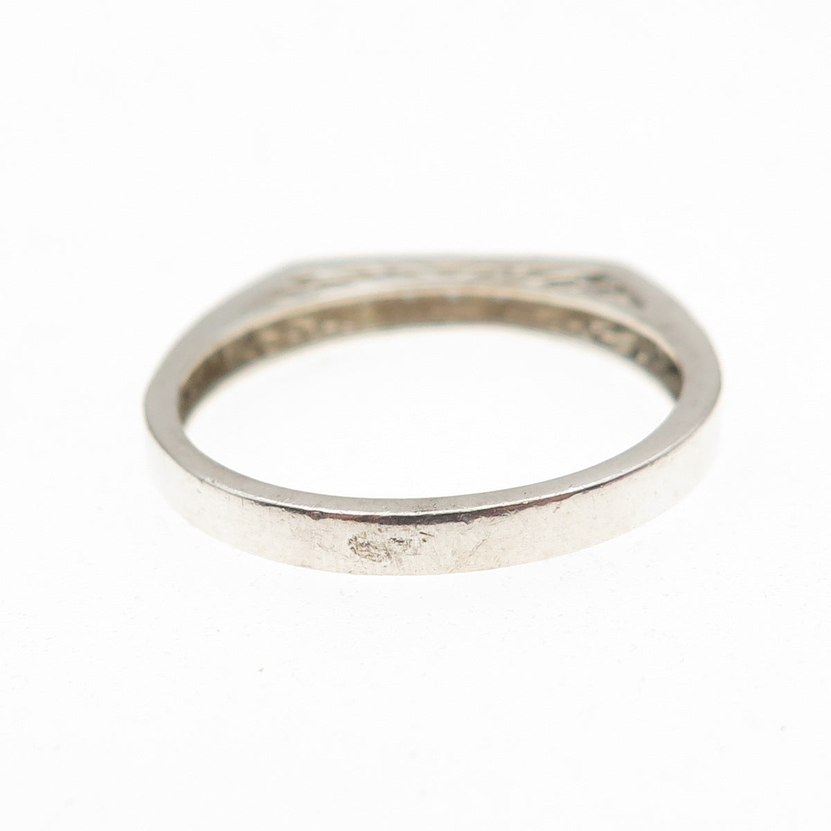 925 Sterling Silver Round-Cut C Z Stackable Ring Size 10
