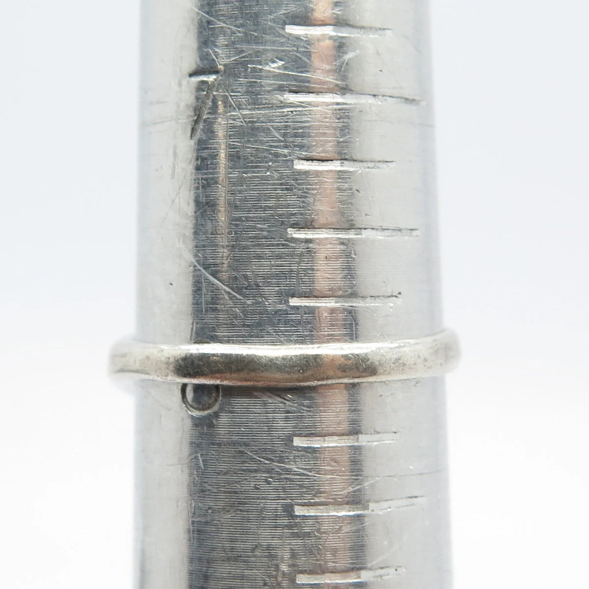925 Sterling Silver Vintage Ribbed Bypass Ring Size 8