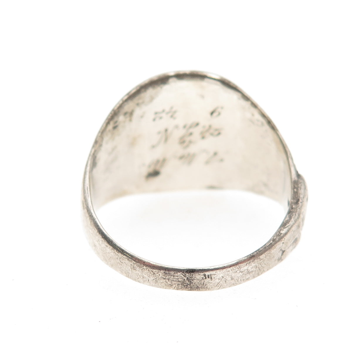 925 Sterling Silver 2-Tone Antique WWII US Army Eagle Oxidized Ring Size 10