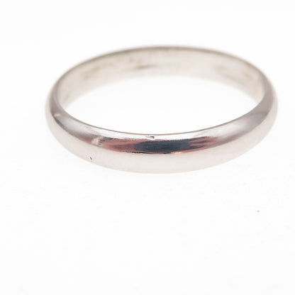 925 Sterling Silver Vintage Classic Wedding Band Ring Size 13.25