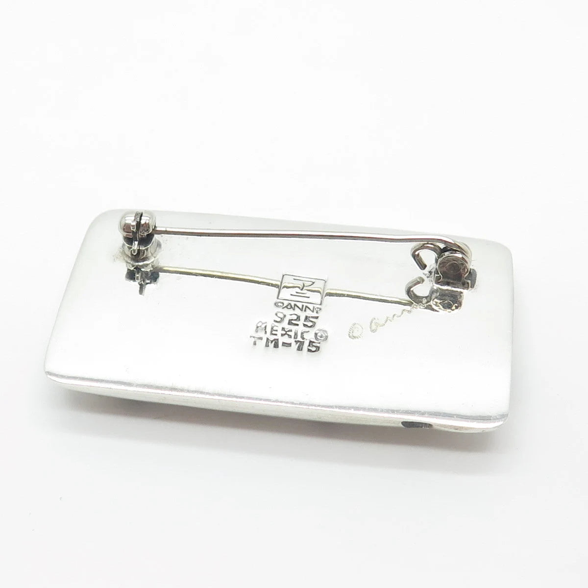 925 Sterling Silver Vintage Mexico ANNI Cutout Dog & Bone Pin Brooch