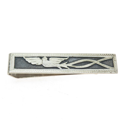 900 Silver Vintage Guatemala Phoenix Bird Tie Clip
