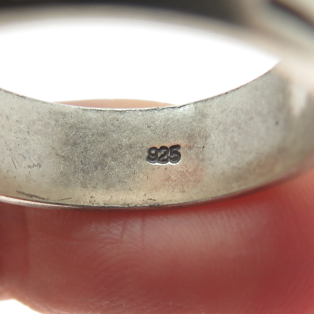925 Sterling Silver Vintage Bear Claw Scratches Print Band Ring Size 11.5