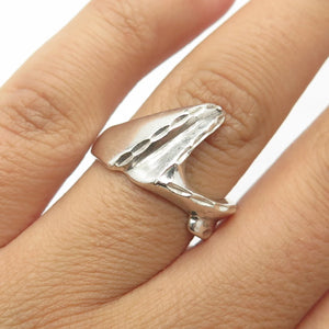 925 Sterling Silver Vintage Claw Cocktail Ring Size 7.5
