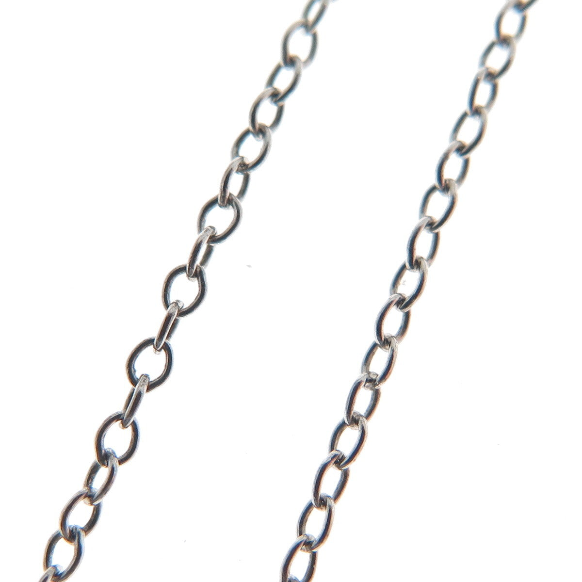 JANE SAYMOUR 925 Sterling Silver Diamond Circle of Life Cable Chain Necklace 18"
