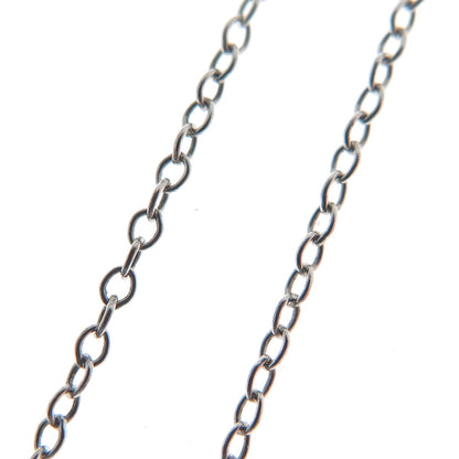 JANE SAYMOUR 925 Sterling Silver Diamond Circle of Life Cable Chain Necklace 18"