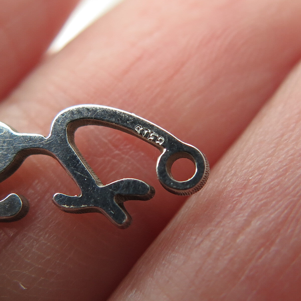 925 Sterling Silver Vintage "Test" Centerpiece Pendant