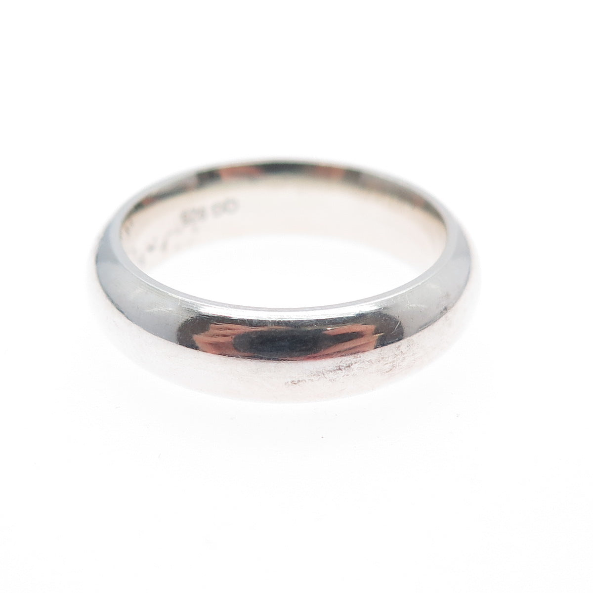 925 Sterling Silver Vintage Classic Wedding Band Ring Size 5.25