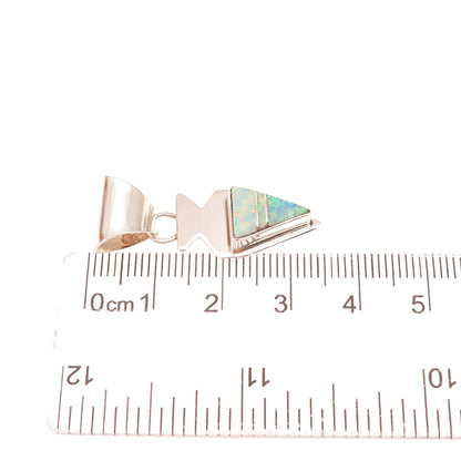 Old Pawn 925 Sterling Silver Vintage Southwestern Opal Arrow Charm Pendant
