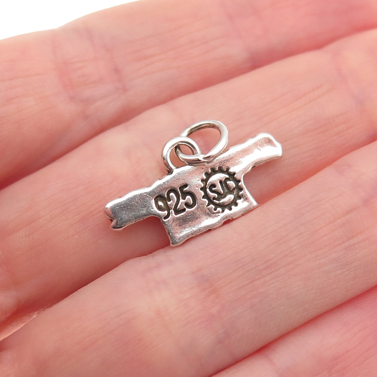 Sundancer 925 Sterling Silver Vintage Swimmer Mom Oxidized Mini Charm Pendant