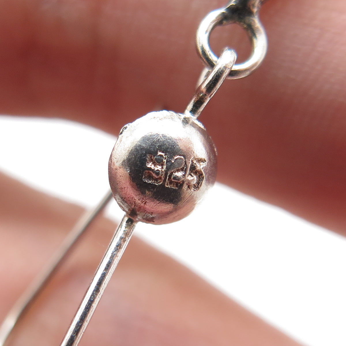 925 Sterling Silver Vintage Heart Teardrop Dangle Oxidized Earrings