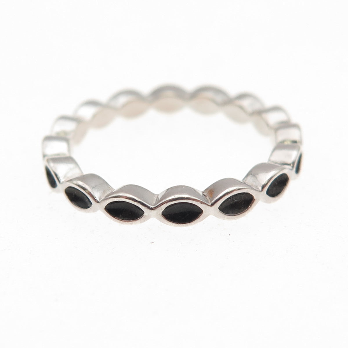 PANDORA 925 Sterling Silver Better Together Band Ring Size 6.75