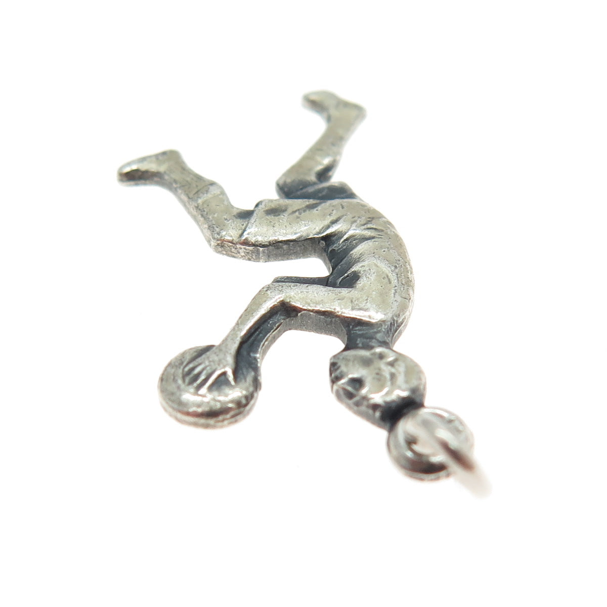 925 Sterling Silver Vintage Basketball Player Pendant