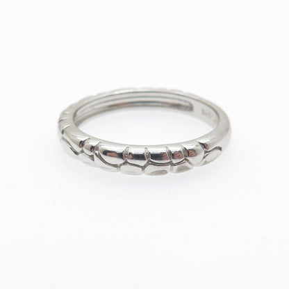 925 Sterling Silver Dragon Skin Band Ring Size 6.75