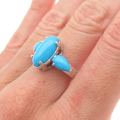 Chuck Clemency 925 Sterling Silver Real Sleeping Beauty Turquoise Ring Size 8