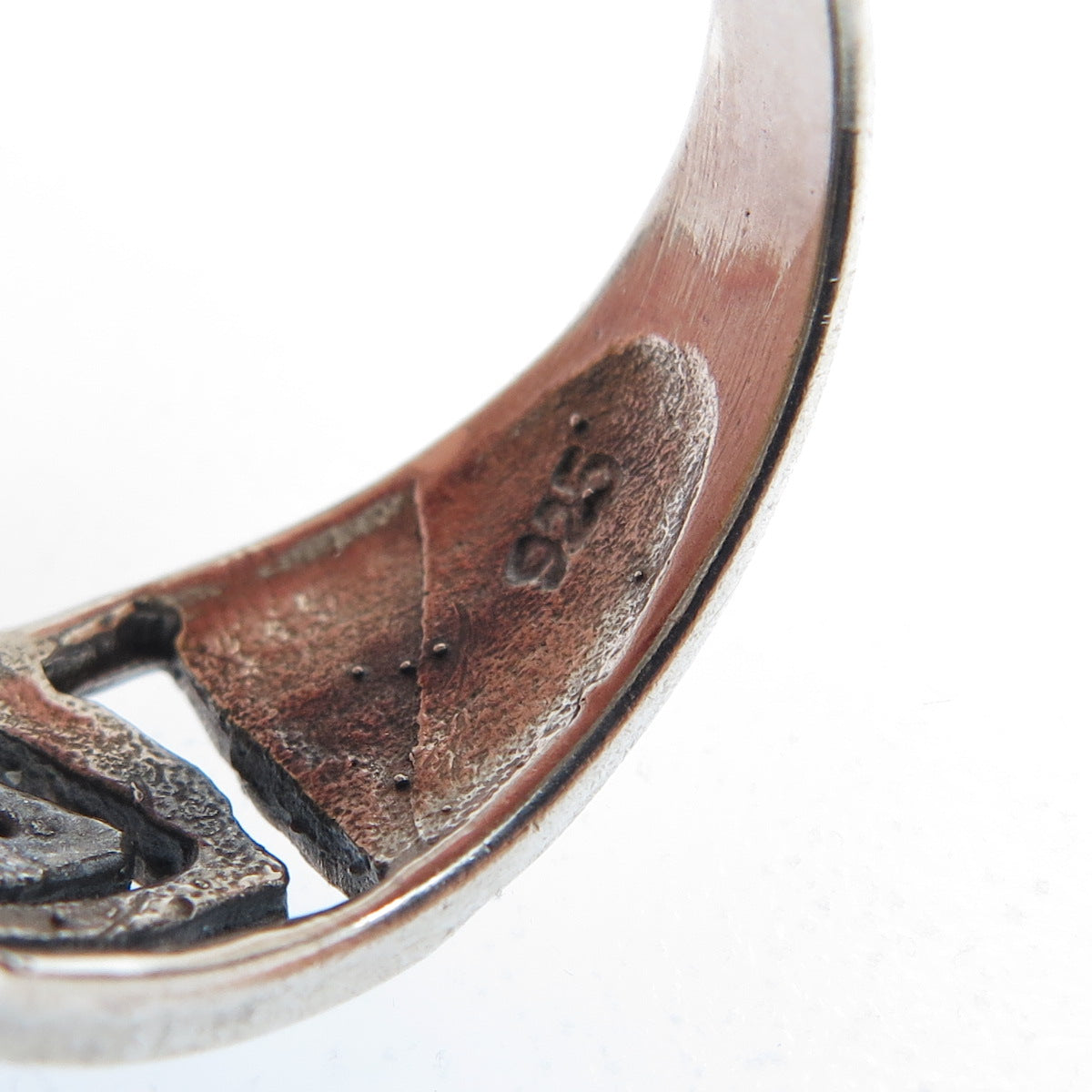 925 Sterling Silver Vintage Celtic Knot Oxidized Ring Size 8.75