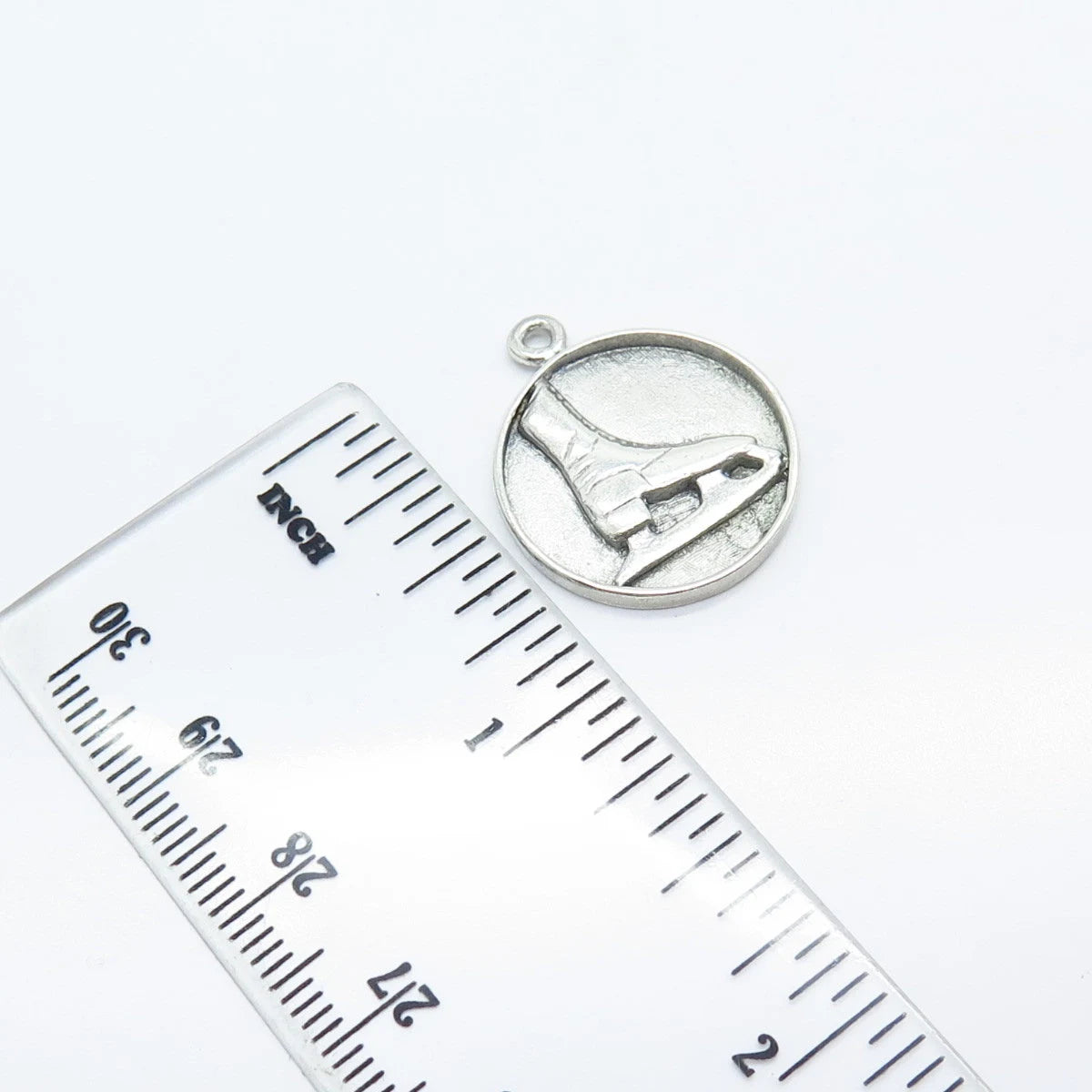 925 Sterling Silver Vintage Ice Skating Shoe Charm Pendant