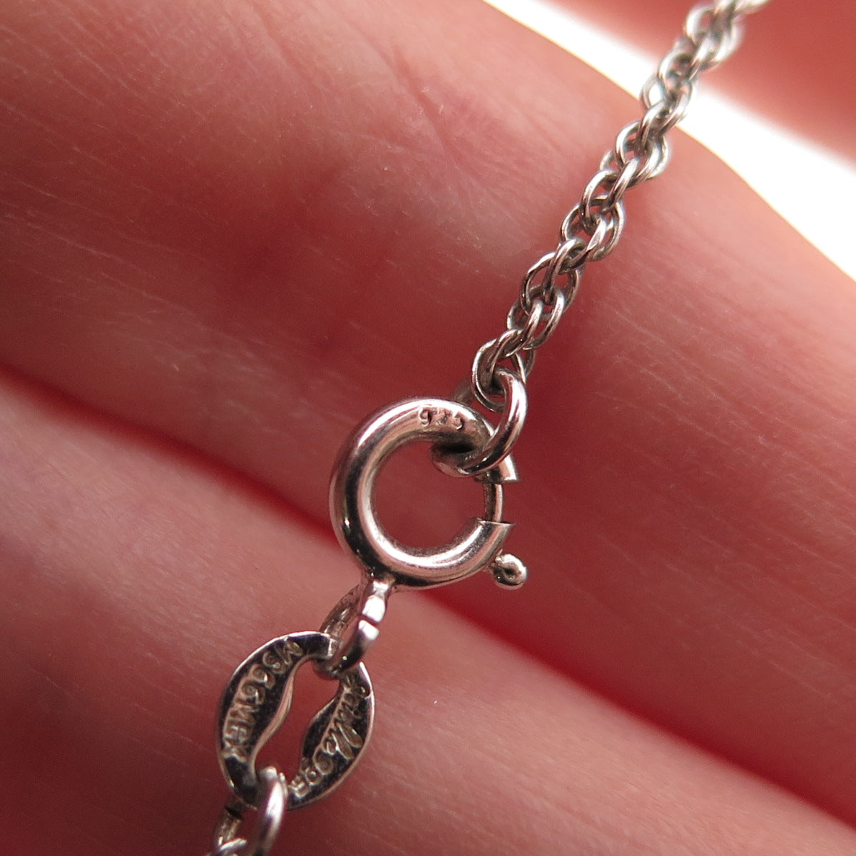 Joielle 925 Sterling Silver Vintage Heart Star Twisted Rope Chain Necklace 18"