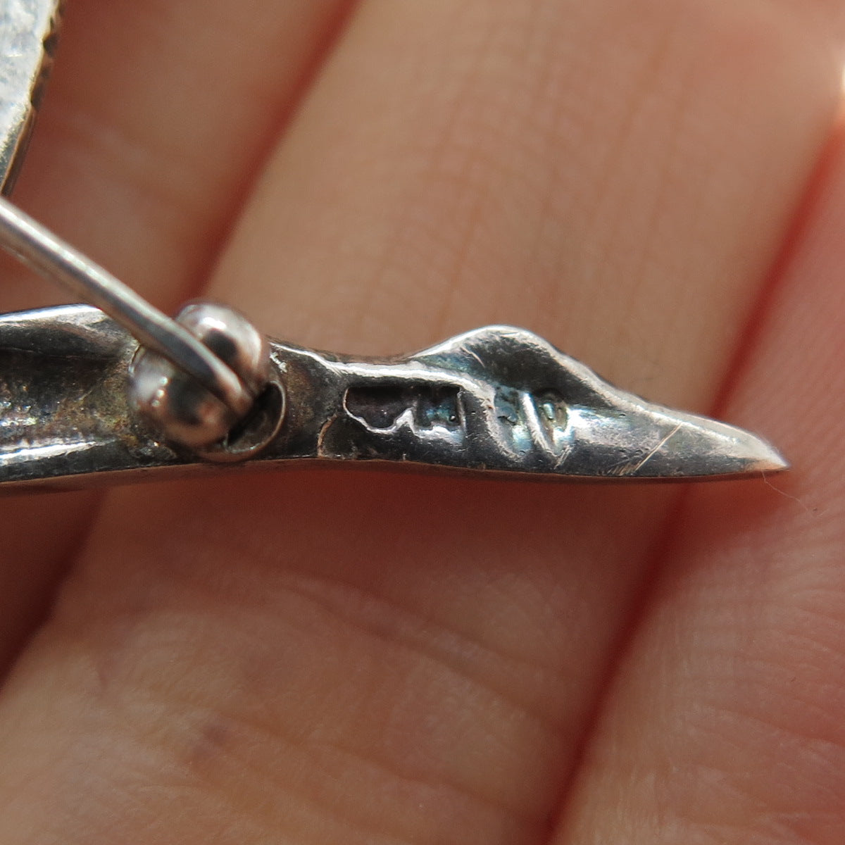 925 Sterling Silver Vintage Mexico Gymnastic Modernist Pin Brooch