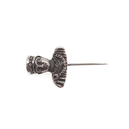 Grant 925 Sterling Silver Vintage Barbarossa Oxidized Lapel Pin