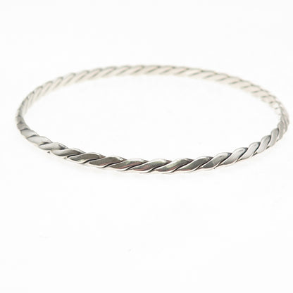 Tiffany & Co. 925 Sterling Silver Antique Art Deco Twisted Bangle Bracelet 8"
