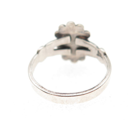 Bell Trading Post Old Pawn 925 Sterling Silver Vintage Turquoise Ring Size 4.5