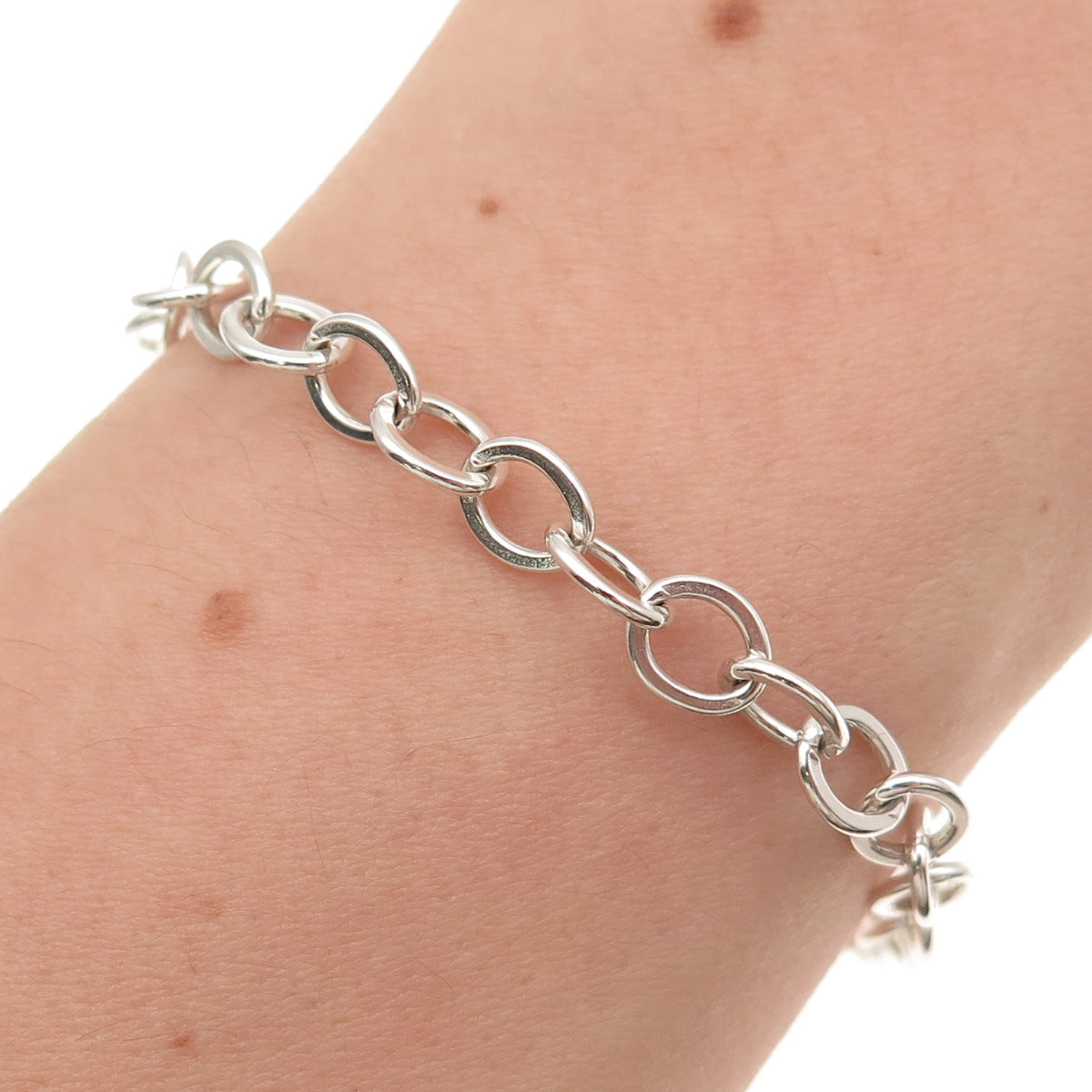 James Avery 925 Sterling Silver Vintage Cable Link Bracelet 8"