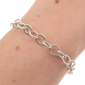 James Avery 925 Sterling Silver Vintage Cable Link Bracelet 8"