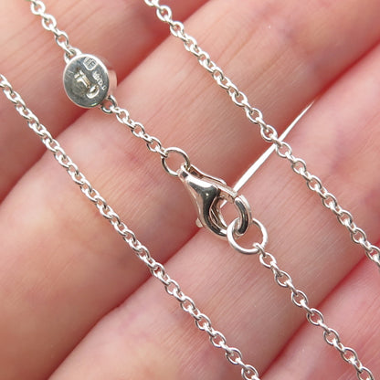 Theo Fennell 925 Sterling Silver Vintage London Cable Chain Necklace 16-18"