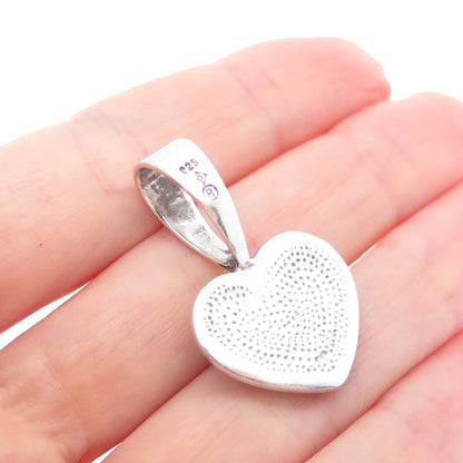 SILPADA 925 Sterling Silver Vintage Heart Spiral Oxidized Charm Pendant