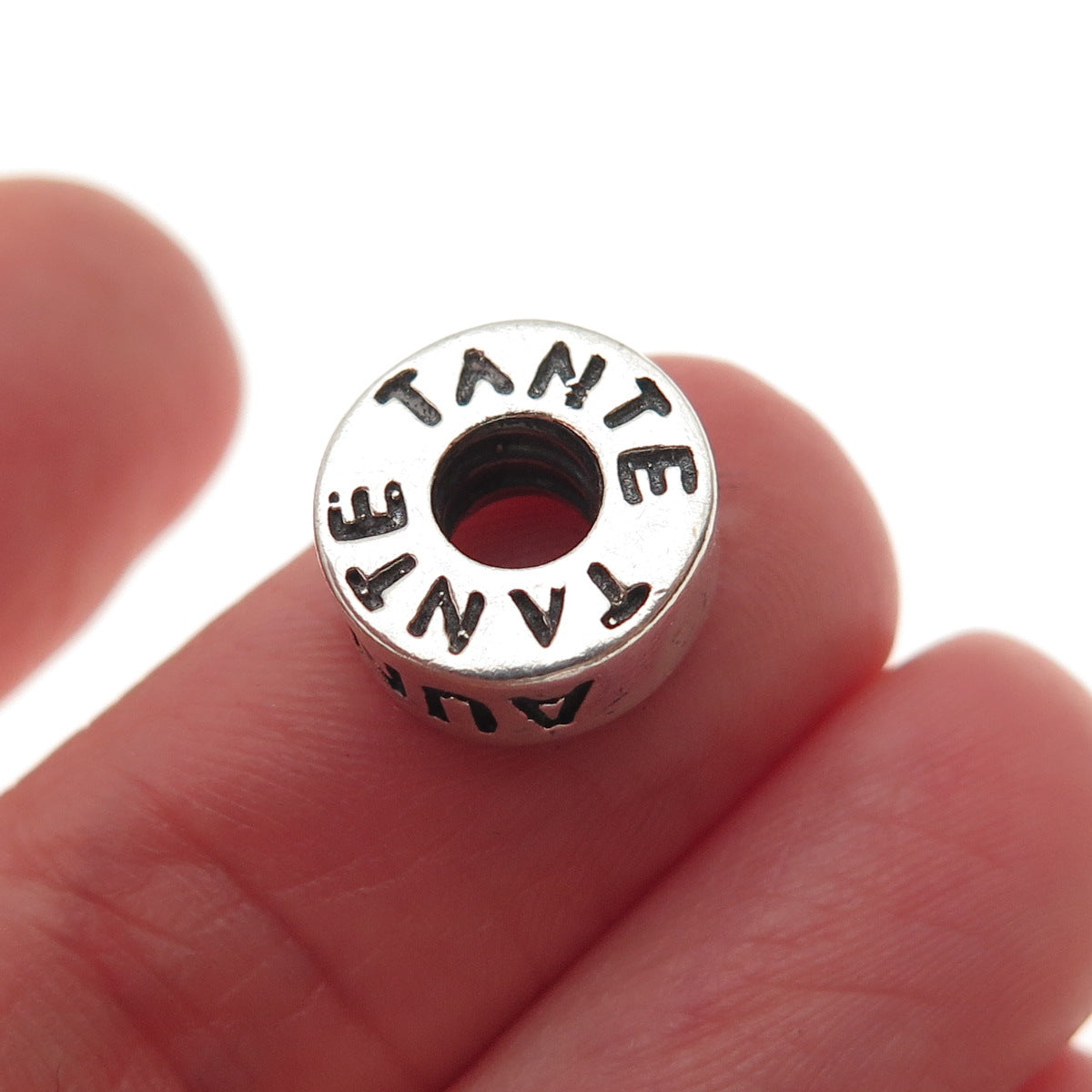Chamilia 925 Sterling Silver Aunt Tia Tante Slide Spacer Charm