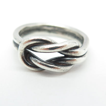 CELLINI 925 Sterling Silver Vintage Mariner Love Knot Ring Size 6.75