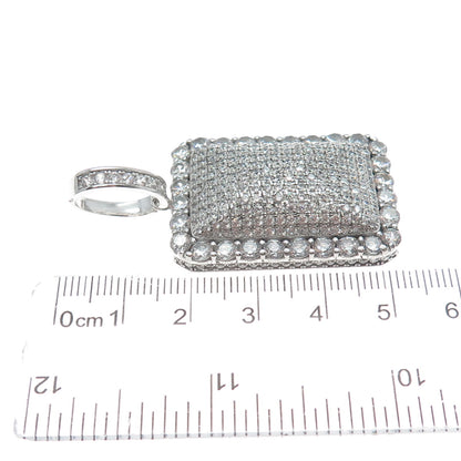 DESIGNS BY YAGI 925 Sterling Silver Round-Cut C Z Sparkle Pendant