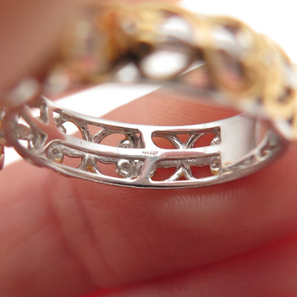 Michael Valitutti Gems En Vogue Sterling 2-Tone Multi-Gem Butterfly Ring Size 6