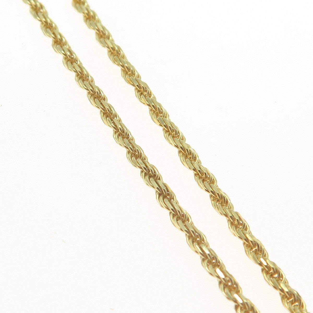 P. LUX 925 Sterling Silver Gold Plated Italy Twisted Rope Chain Necklace 20"