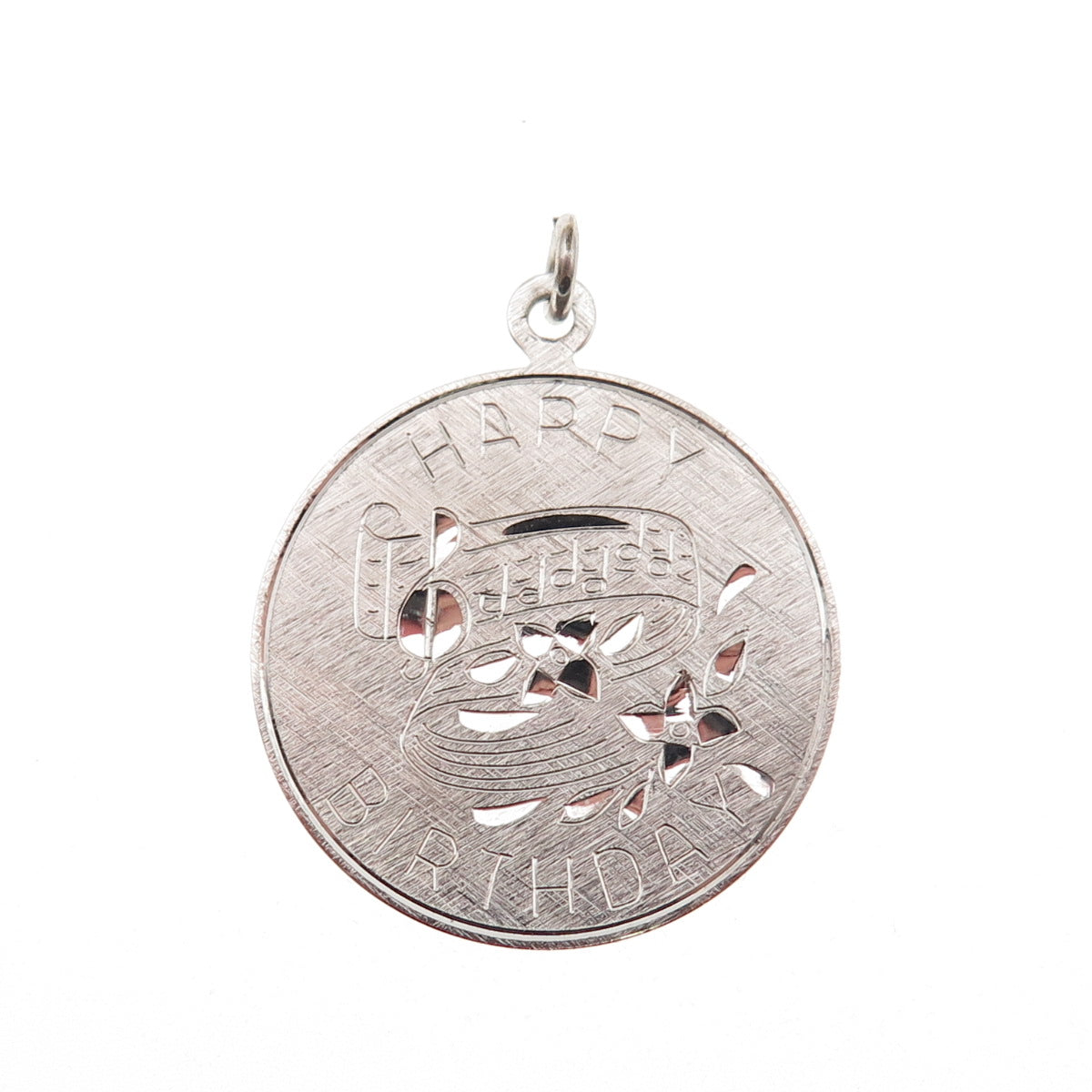 Griffith & Sons 925 Sterling Silver Vintage Happy Birthday Charm Pendant